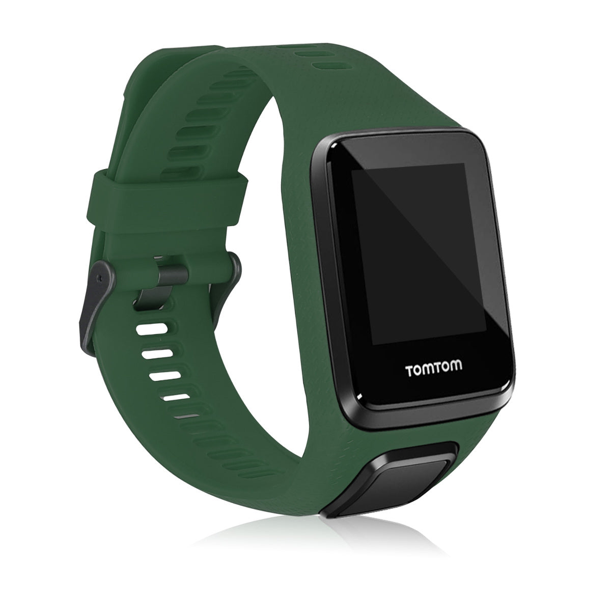 kwmobile Silikon Uhrenarmband für TomTom Adventurer/Runner 3/Spark 3/Golfer 2 Armband - Ersatzarmband für Fitnesstracker - Wechselarmband Smartwatch - Dunkelgrün Dunkelgrün  