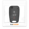 kwmobile Car Key Cover compatible with Hyundai 3-Button Folding Car Key