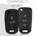 kwmobile Car Key Cover compatible with Hyundai 3-Button Folding Car Key