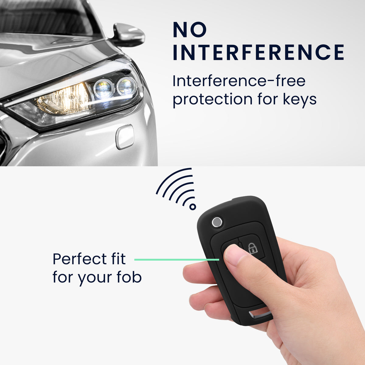 Opel Chevrolet 2-Button Flip Silicone Car Key Cover