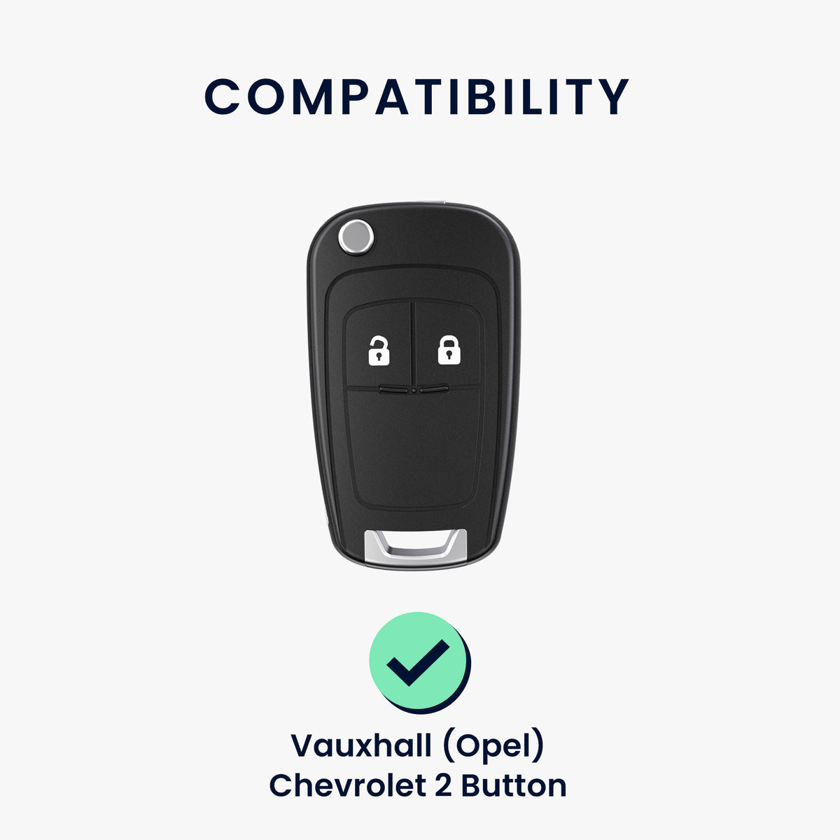 Opel Chevrolet 2-Button Flip Silicone Car Key Cover