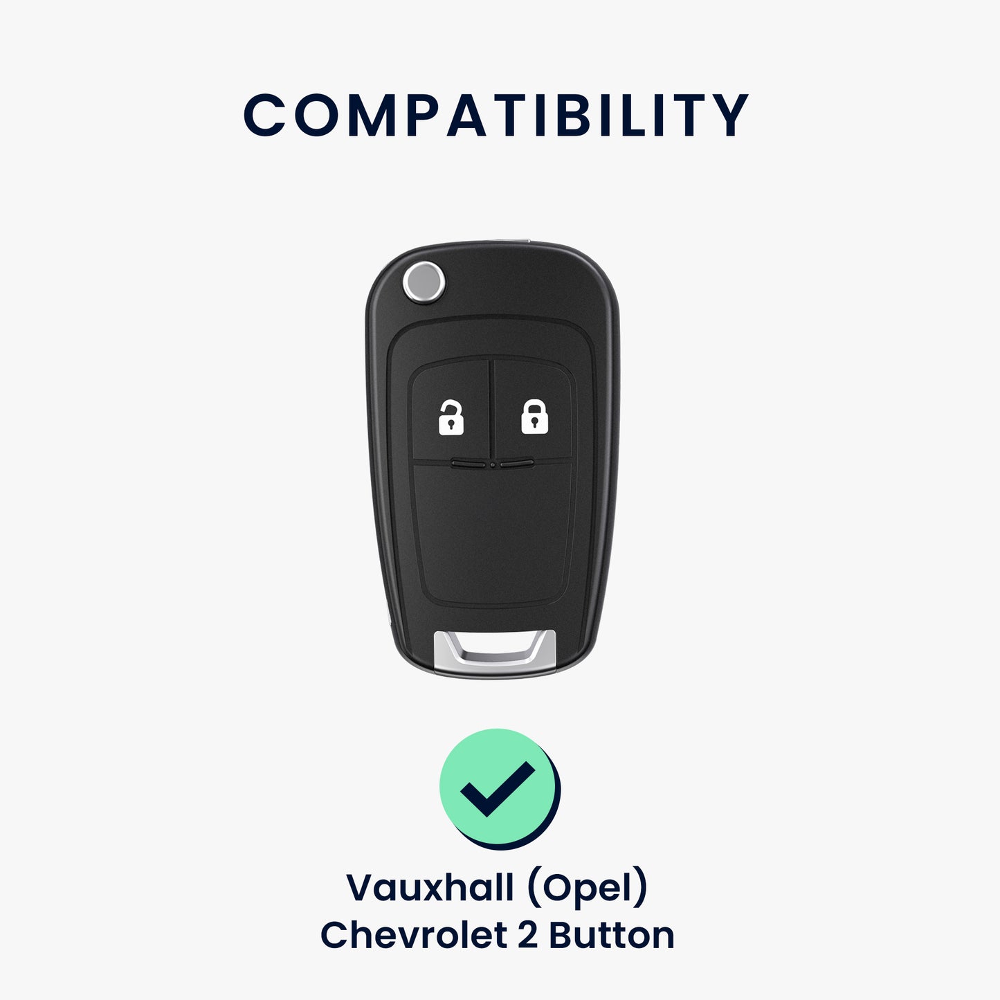 Opel Chevrolet 2-Button Flip Silicone Car Key Cover