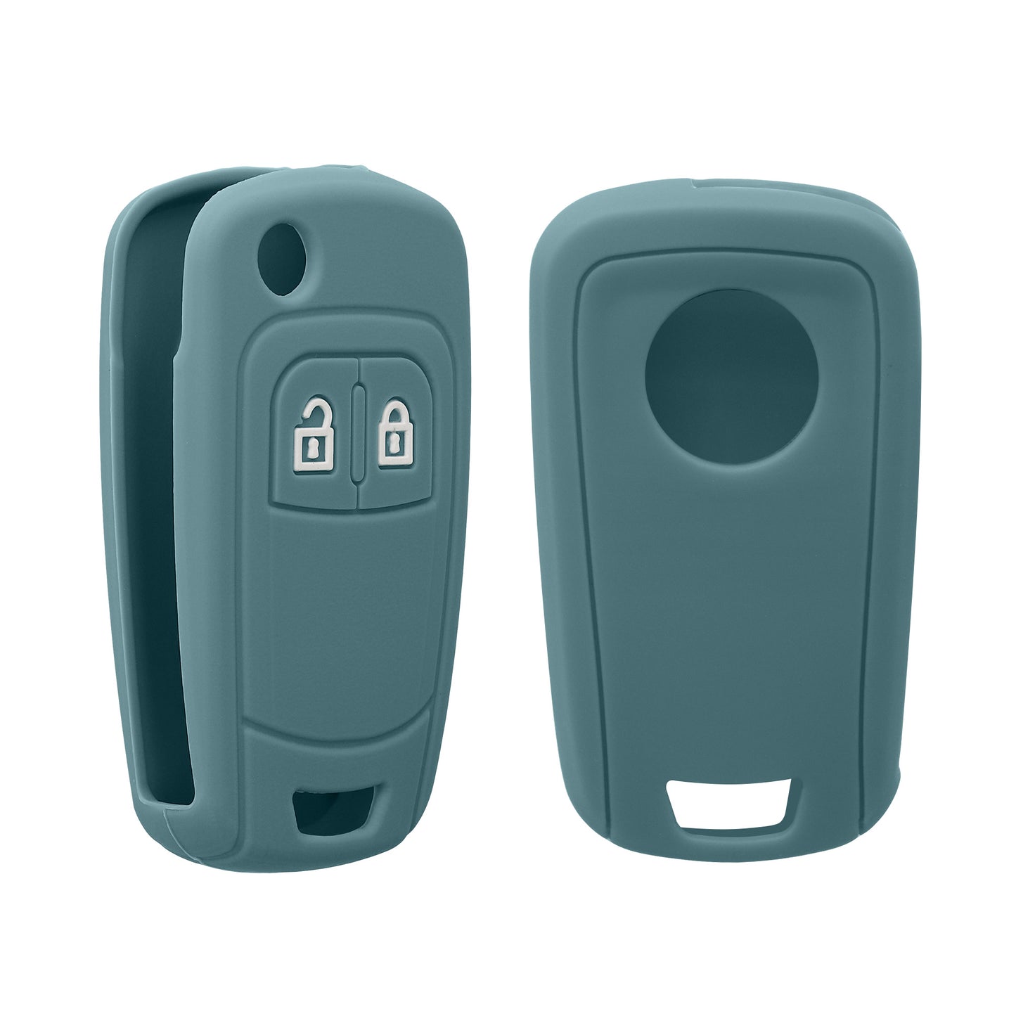Opel Chevrolet 2-Button Flip Silicone Car Key Cover