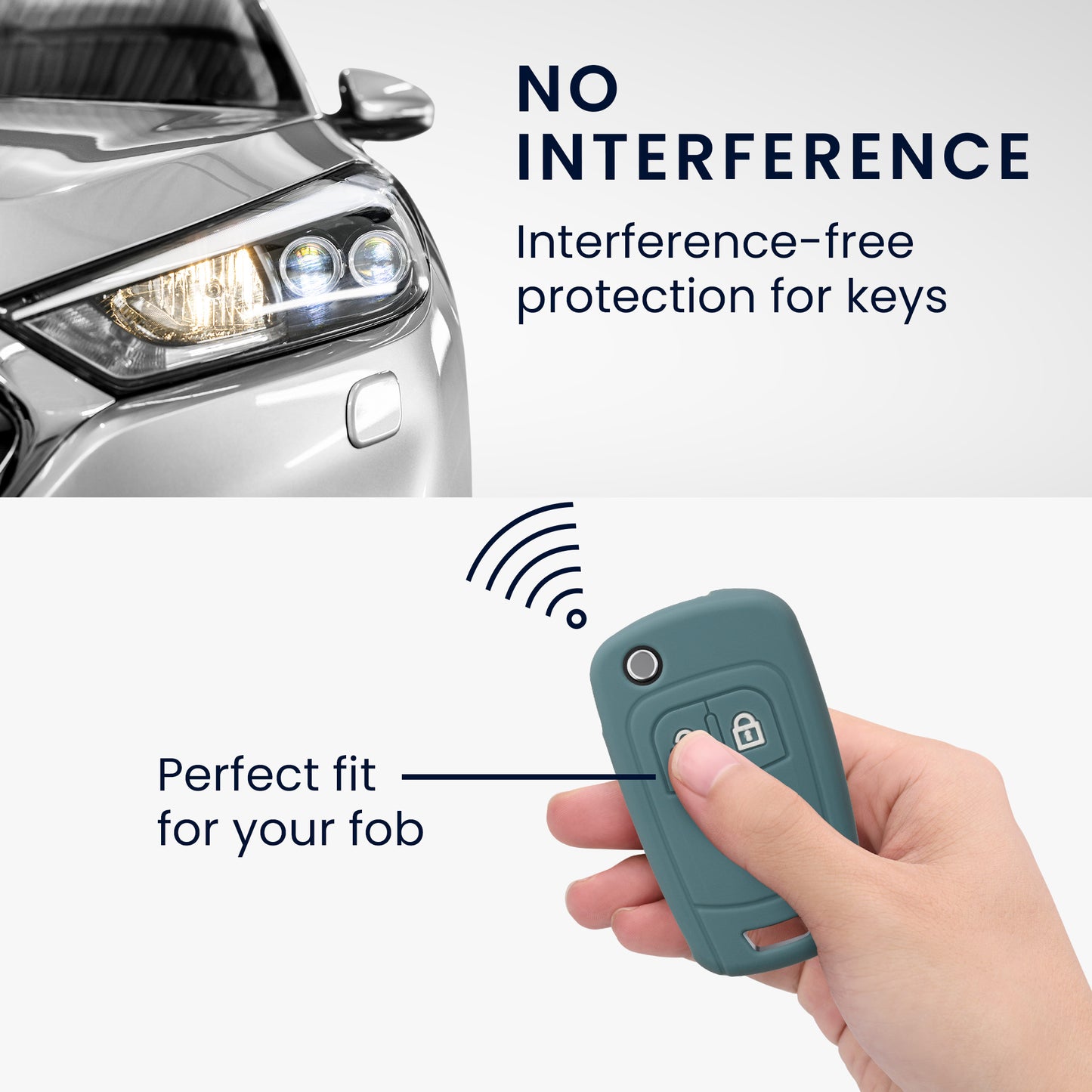Opel Chevrolet 2-Button Flip Silicone Car Key Cover