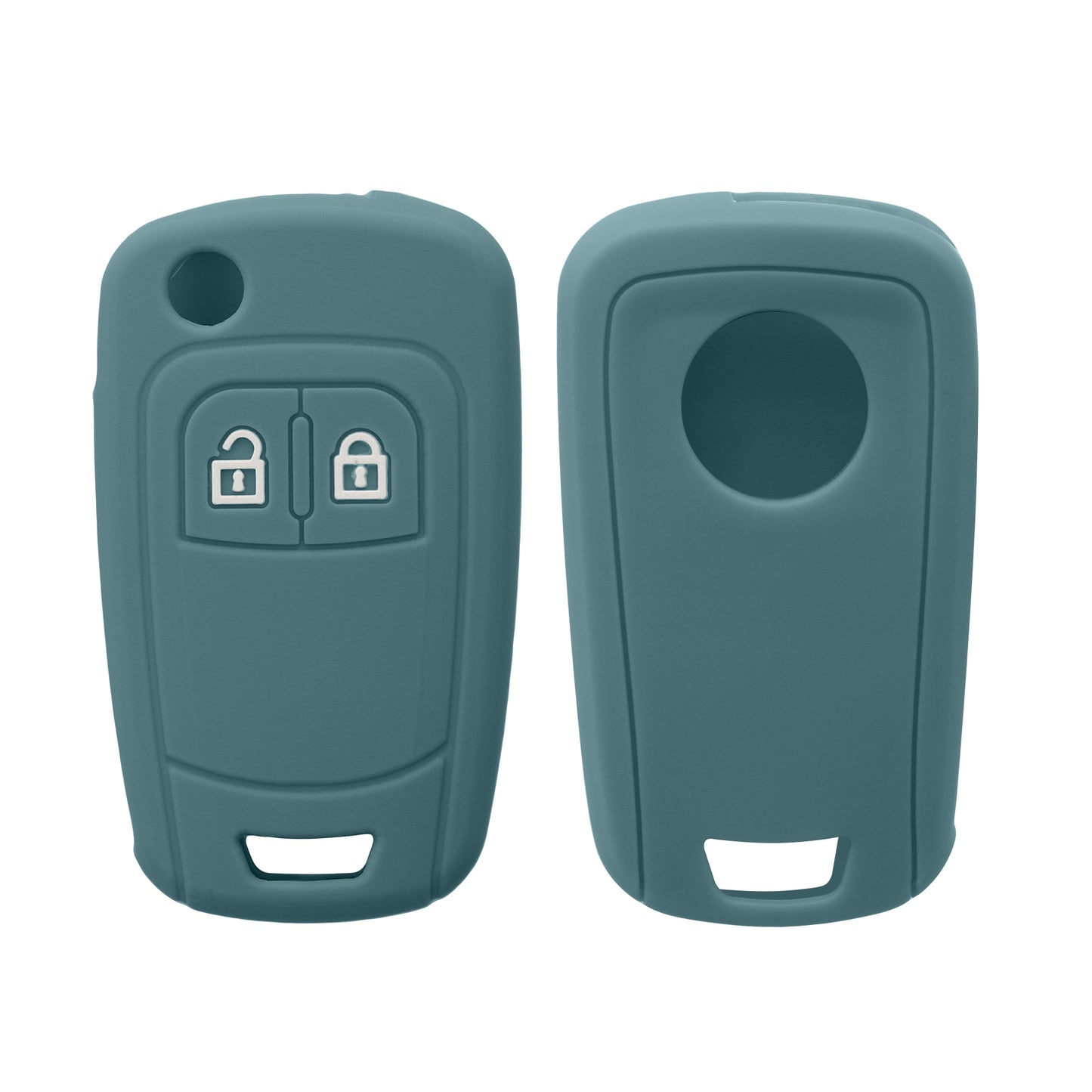 Opel Chevrolet 2-Button Flip Silicone Car Key Cover