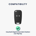 Opel Chevrolet 2-Button Flip Silicone Car Key Cover