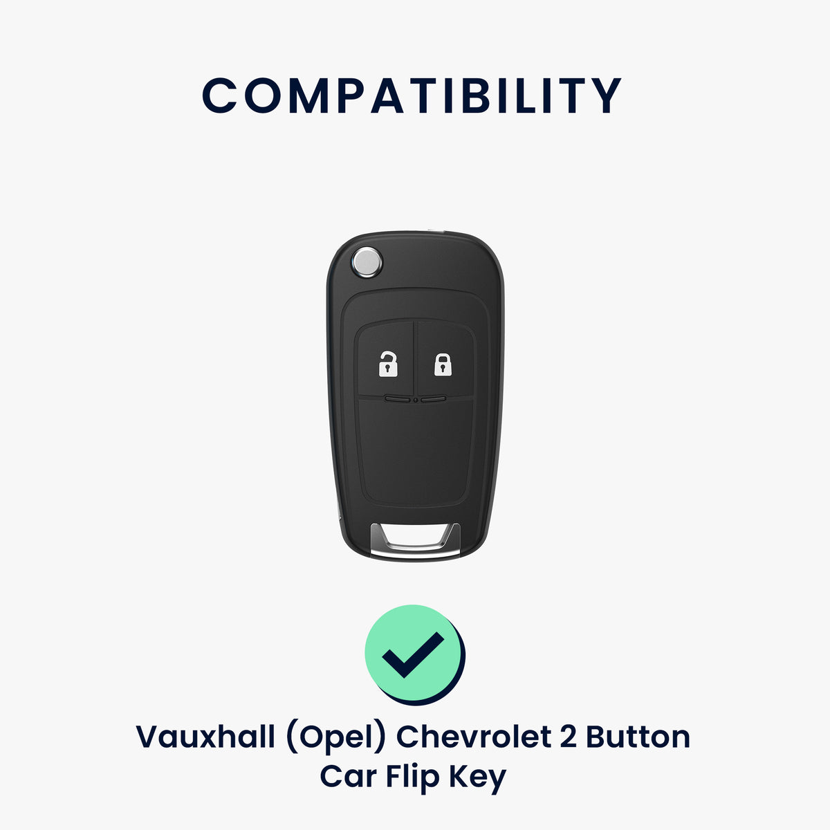 Opel Chevrolet 2-Button Flip Silicone Car Key Cover