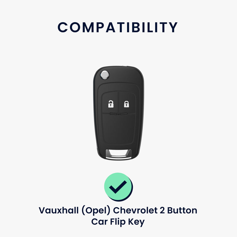 Opel Chevrolet 2-Button Flip Silicone Car Key Cover