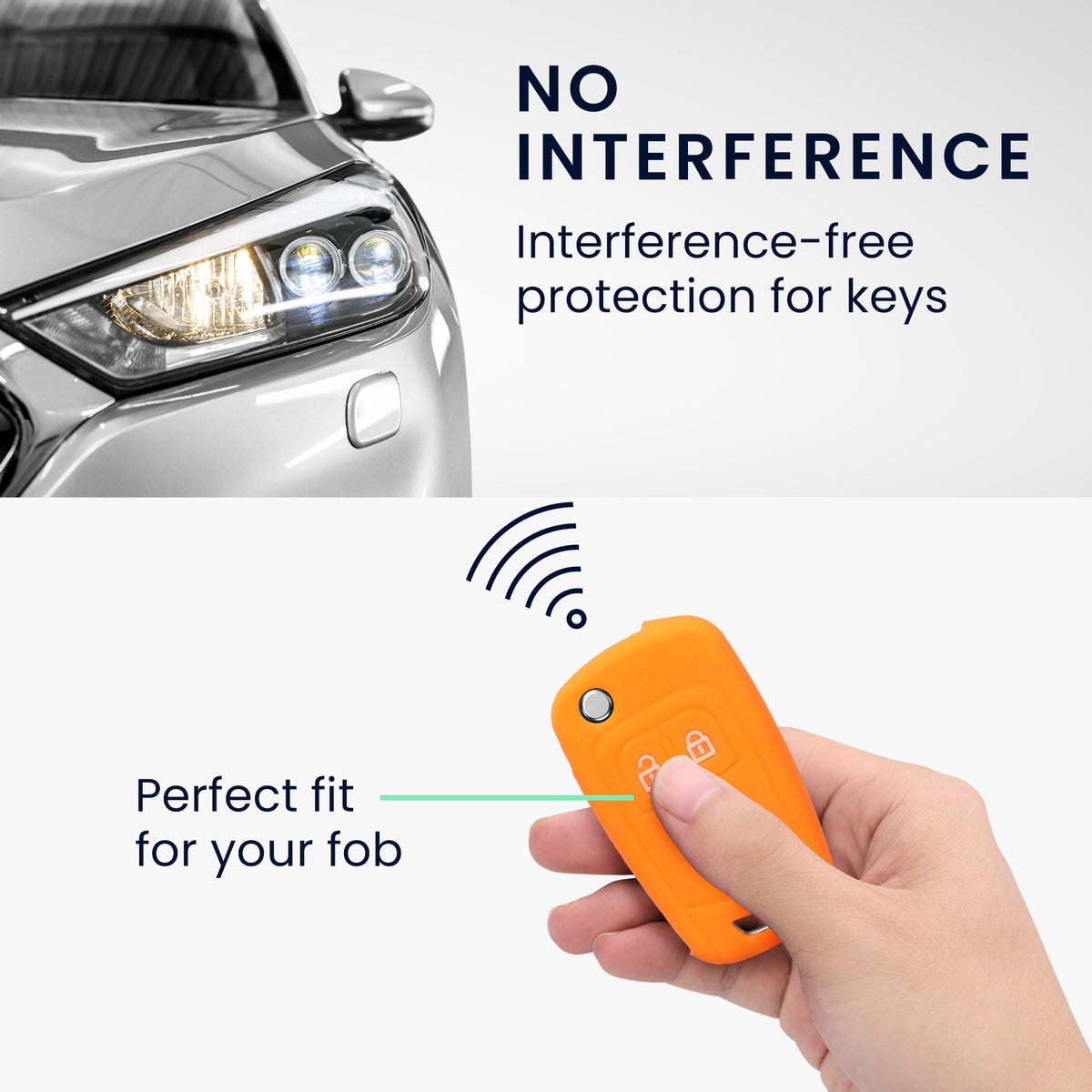 Opel Chevrolet 2-Button Flip Silicone Car Key Cover