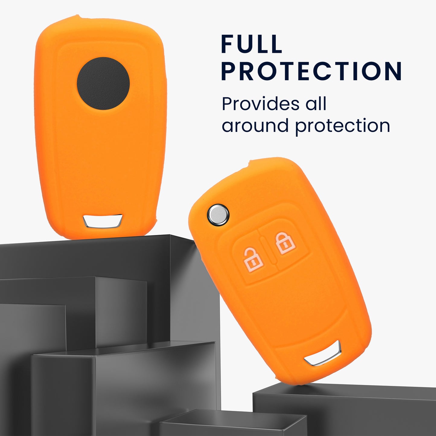 Opel Chevrolet 2-Button Flip Silicone Car Key Cover