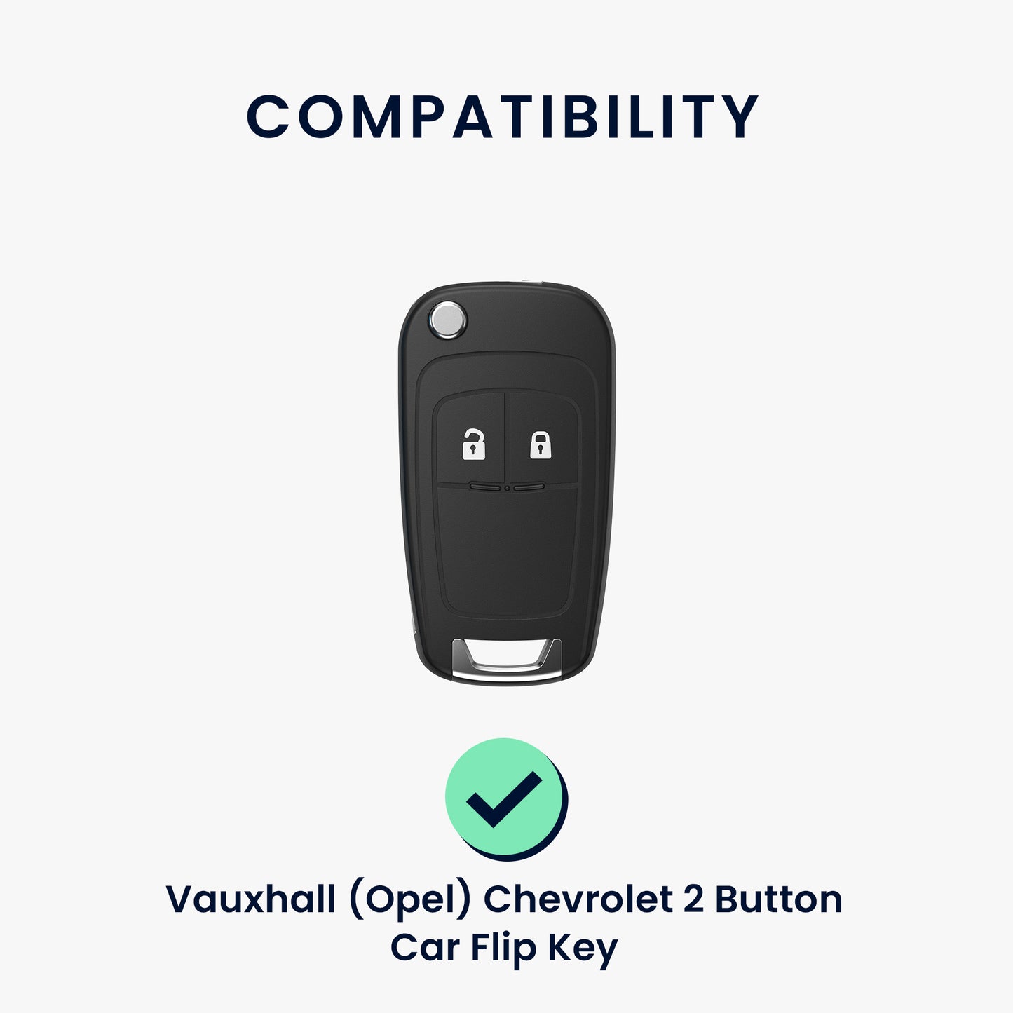 Opel Chevrolet 2-Button Flip Silicone Car Key Cover
