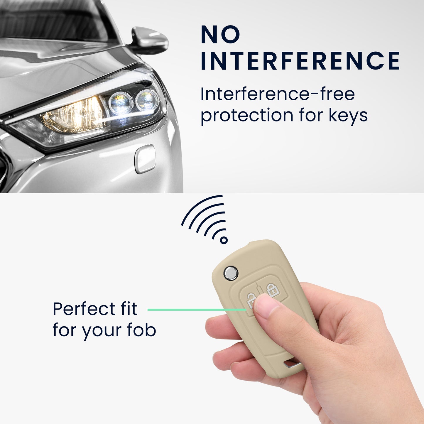 Opel Chevrolet 2-Button Flip Silicone Car Key Cover