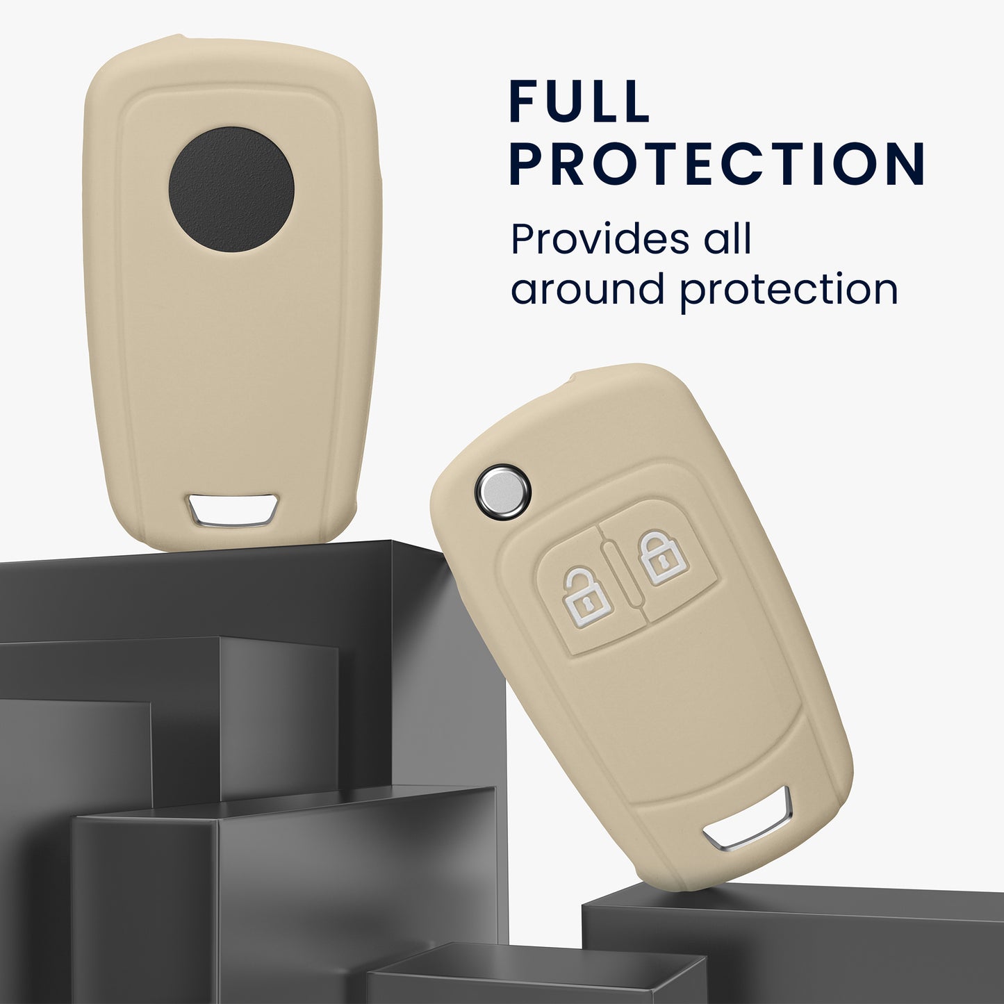 Opel Chevrolet 2-Button Flip Silicone Car Key Cover