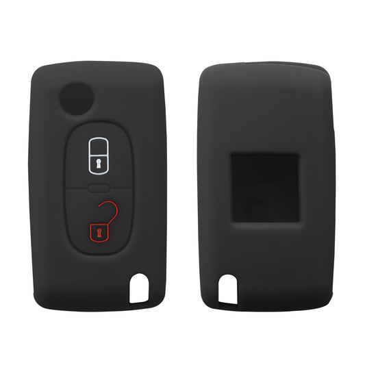 Peugeot Citroen 2-Button Flip Silicone Car Key Cover