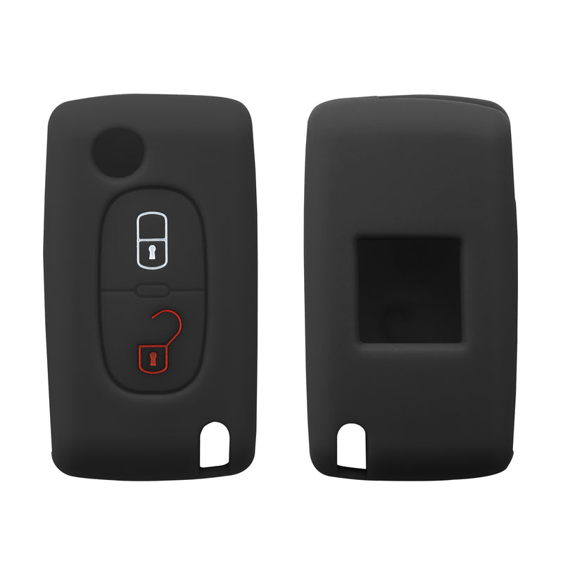 Peugeot Citroen 2-Button Flip Silicone Car Key Cover