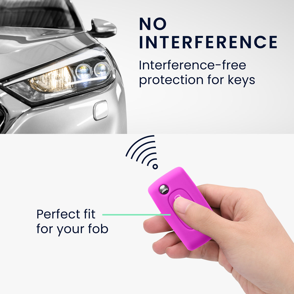 Peugeot Citroen 2-Button Flip Silicone Car Key Cover