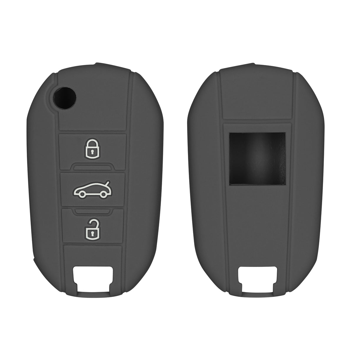 Silicone Car Key Cover for Peugeot Citroen 3-Button Flip Key