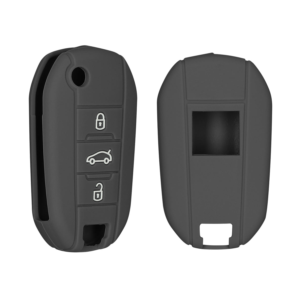 Silicone Car Key Cover for Peugeot Citroen 3-Button Flip Key