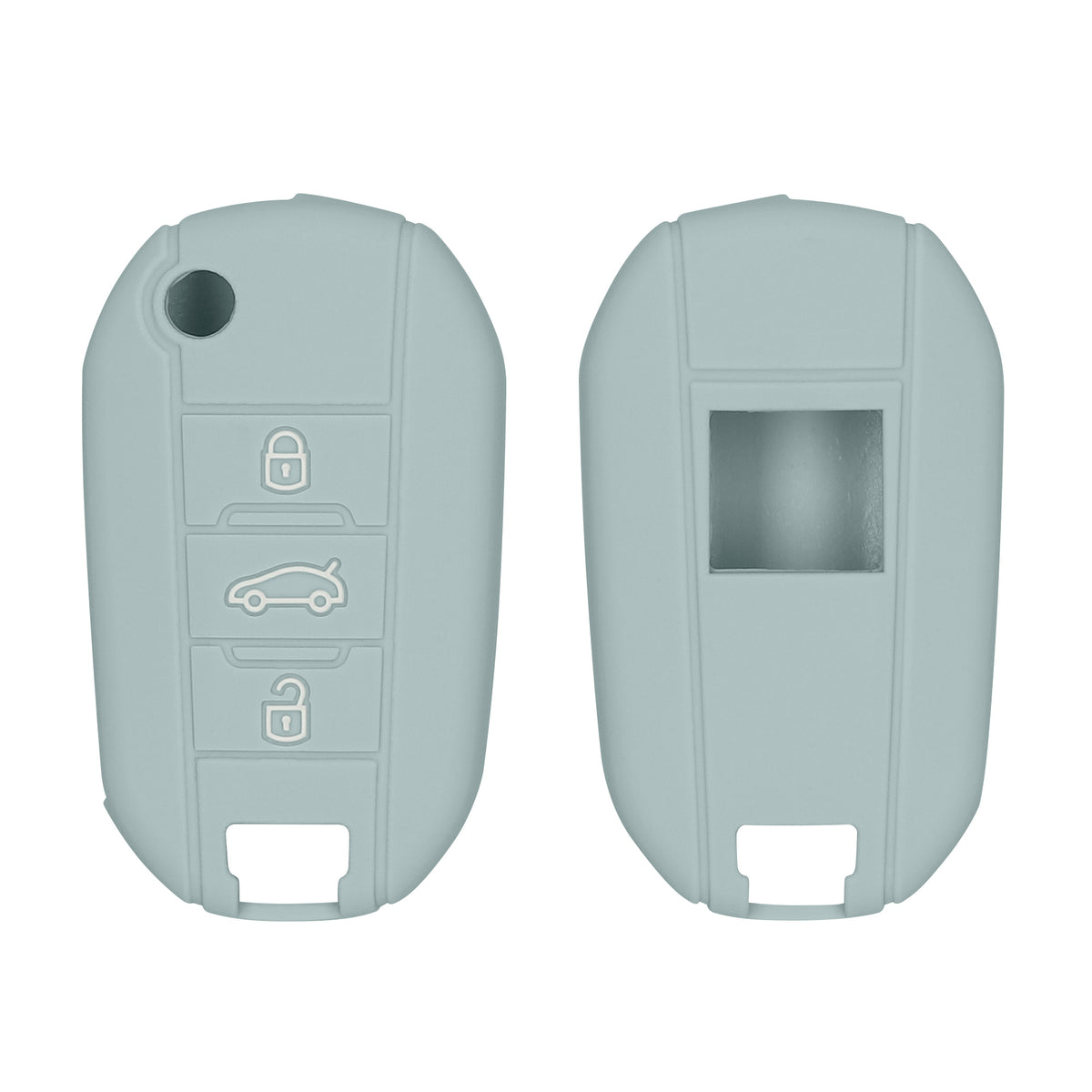 Silicone Car Key Cover for Peugeot Citroen 3-Button Flip Key