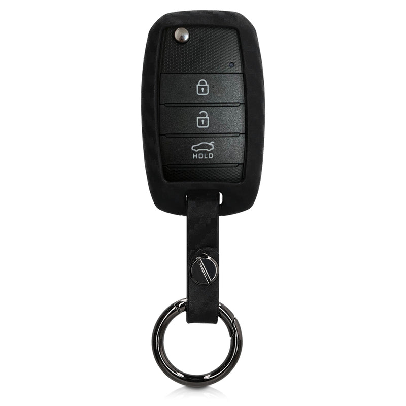 kwmobile Car Key Cover Compatible with Kia 3-4-Button Car Key - Key Fob Cover Don't touch my Key