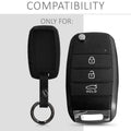 kwmobile Car Key Cover Compatible with Kia 3-4-Button Car Key - Key Fob Cover Don't touch my Key