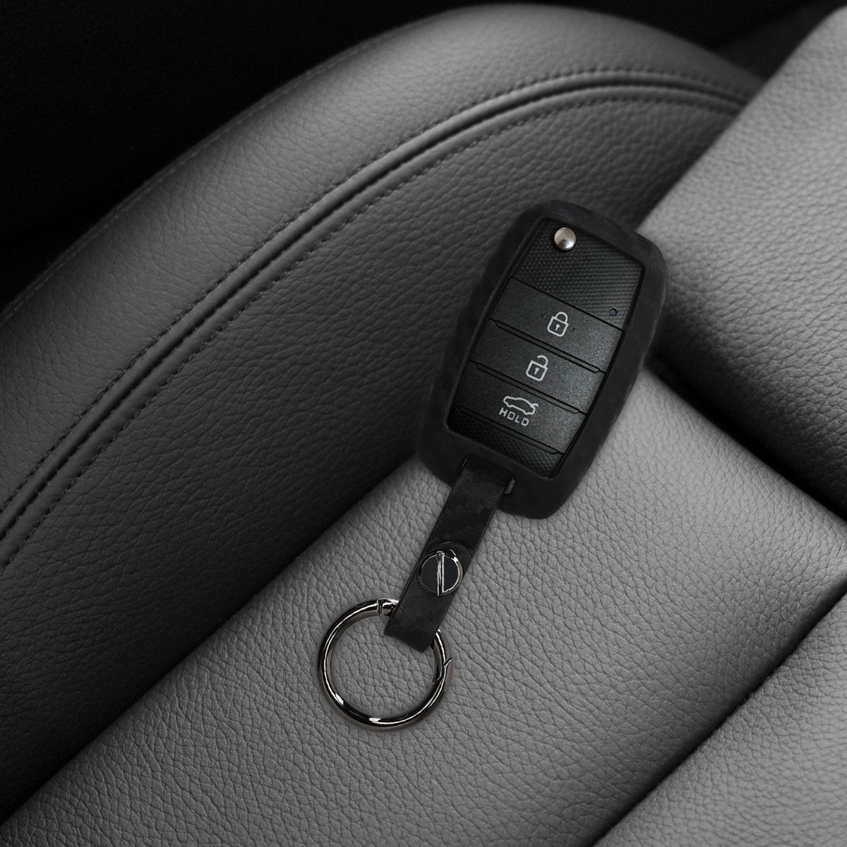 kwmobile Car Key Cover Compatible with Kia 3-4-Button Car Key - Key Fob Cover Don't touch my Key