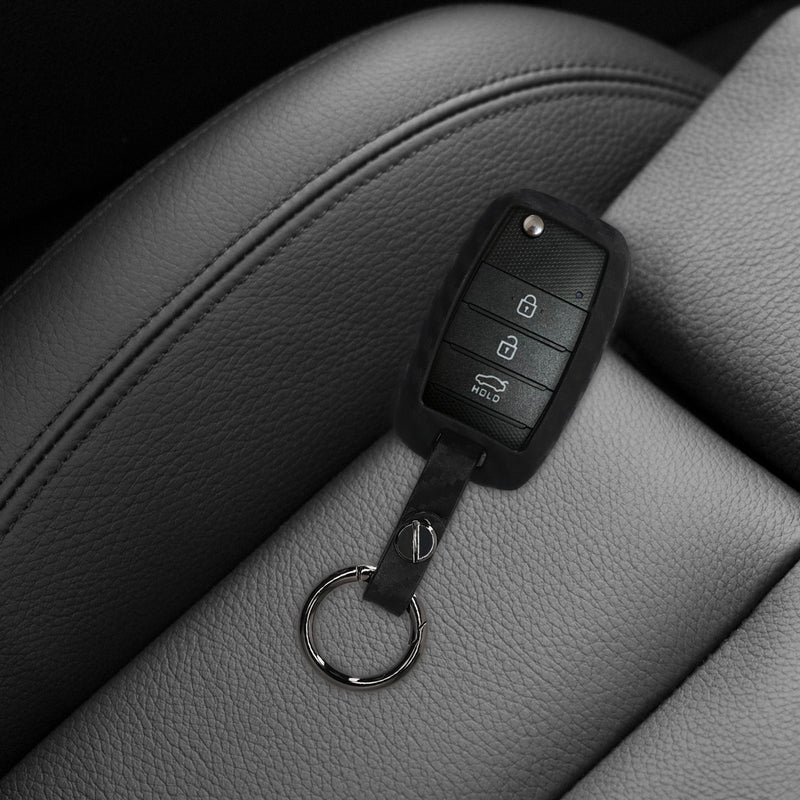 kwmobile Car Key Cover Compatible with Kia 3-4-Button Car Key - Key Fob Cover Don't touch my Key