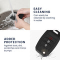 kwmobile Car Key Cover Compatible with Kia 3-4-Button Car Key - Key Fob Cover Don't touch my Key