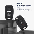 kwmobile Car Key Cover Compatible with Kia 3-4-Button Car Key - Key Fob Cover Don't touch my Key
