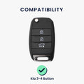 kwmobile Car Key Cover Compatible with Kia 3-4-Button Car Key - Key Fob Cover Don't touch my Key