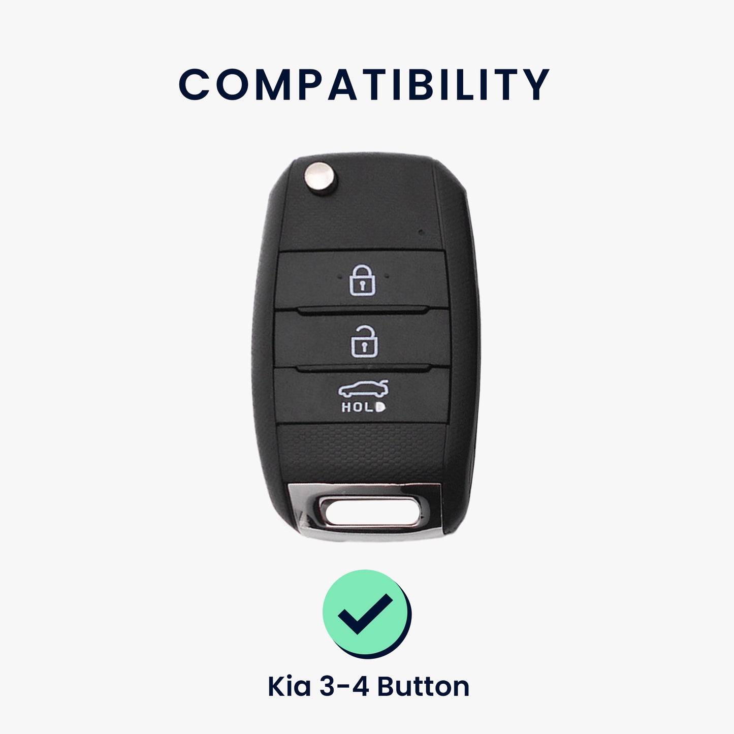 kwmobile Car Key Cover Compatible with Kia 3-4-Button Car Key - Key Fob Cover Don't touch my Key