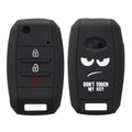 kwmobile Car Key Cover Compatible with Kia 3-4-Button Car Key - Key Fob Cover Don't touch my Key