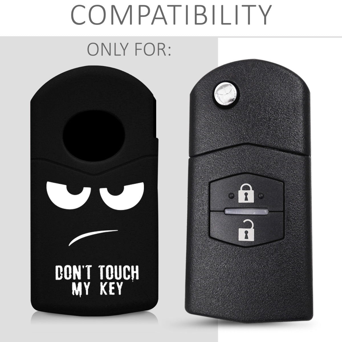 Mazda 2-Button Car Key Cover Don't touch my Key