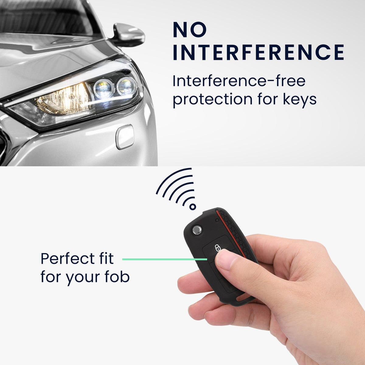 VW Skoda Seat 3-Button Silicone Car Key Cover Honeycomb