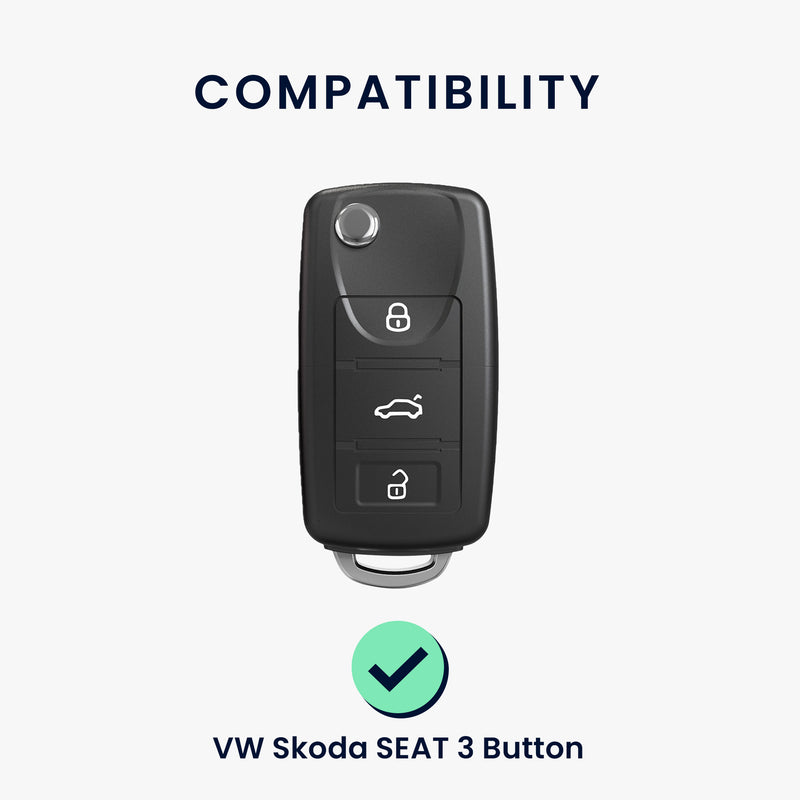VW Skoda Seat 3-Button Silicone Car Key Cover Honeycomb