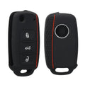 VW Skoda Seat 3-Button Silicone Car Key Cover Honeycomb