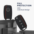 VW Skoda Seat 3-Button Silicone Car Key Cover Honeycomb