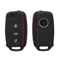 VW Skoda Seat 3-Button Silicone Car Key Cover Honeycomb
