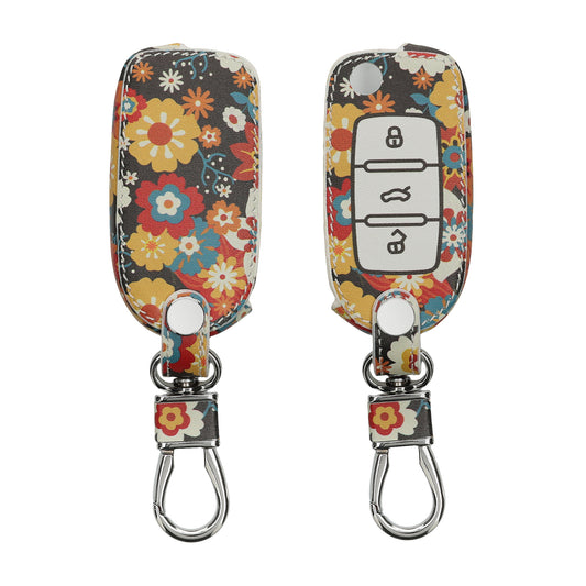 kwmobile Car Key Case Compatible with VW Skoda Seat 3-Button Car Key Protective Cover