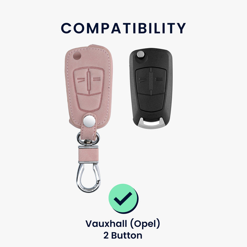 Faux Leather Case Compatible with Opel Vauxhall Car Key