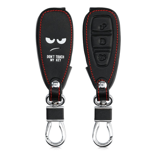 kwmobile Car Key Cover compatible with Ford 3-Button Car Key Keyless Go - Protective Case Key Fob Cover Don't touch my Key