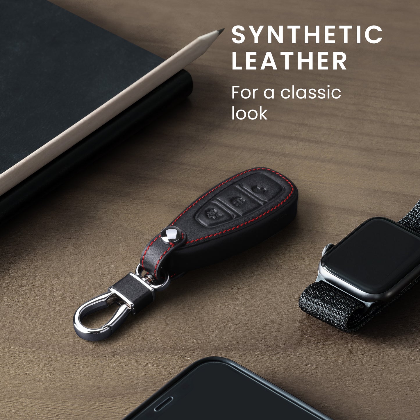 kwmobile Car Key Cover compatible with Ford 3-Button Car Key Keyless Go - Protective Case Key Fob Cover Don't touch my Key