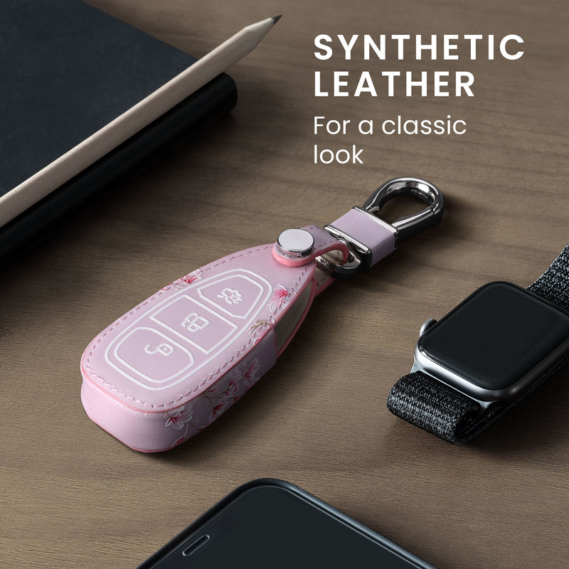 kwmobile Car Key Cover compatible with Ford 3-Button Car Key Keyless Go - Protective Case Key Fob Cover Don't touch my Key