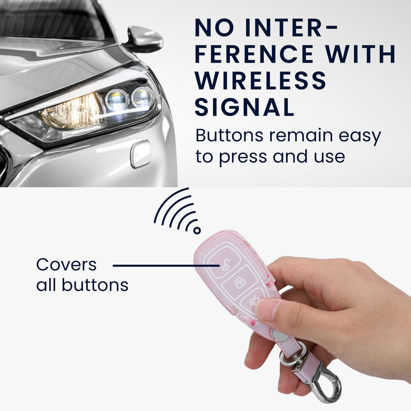 kwmobile Car Key Cover compatible with Ford 3-Button Car Key Keyless Go - Protective Case Key Fob Cover Don't touch my Key