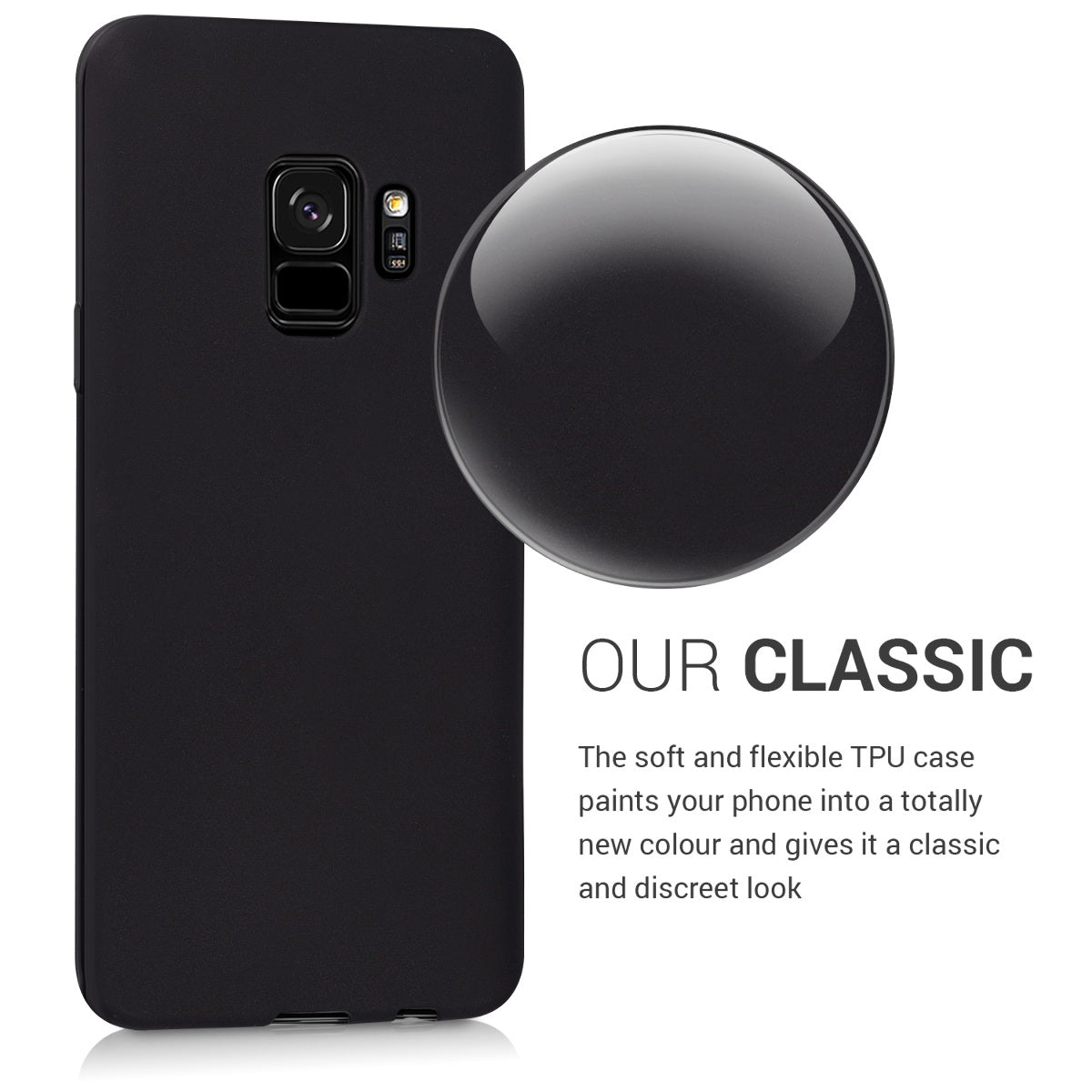 kwmobile Phone Case for Samsung Galaxy S9 - Wireless Charging - Protective Cover