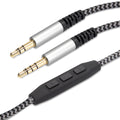 kwmobile Kopfhörerkabel für Over-Ear-Kopfhörer - Ersatz Kabel 150 cm Mikrofon Lautstärkeregler - 3.5mm Klinke