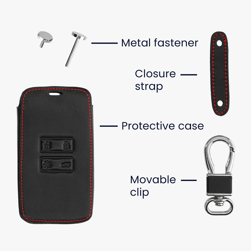 kwmobile Car Key Cover compatible with Renault 4-button Smart Key (Keyless Go only)