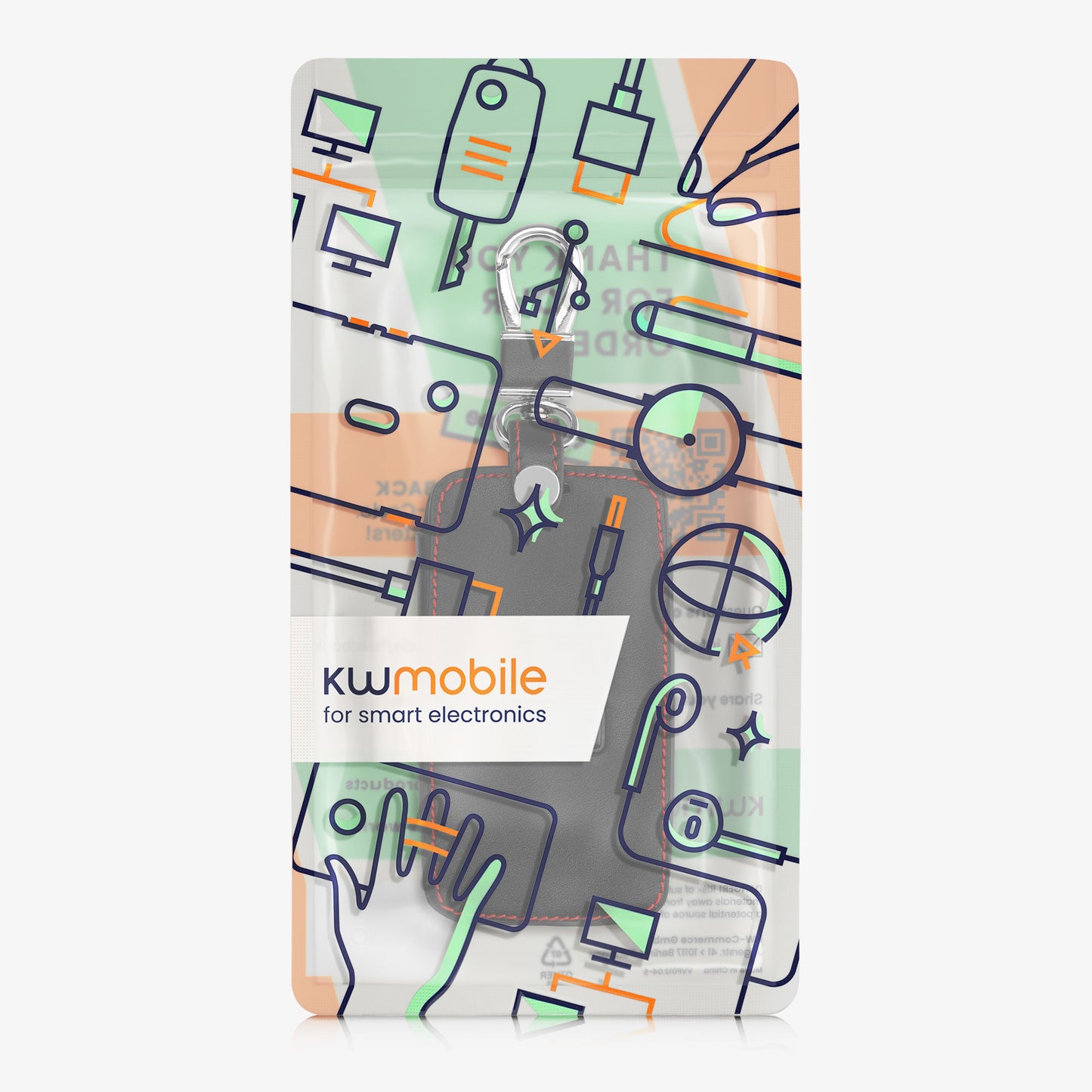 kwmobile Car Key Cover compatible with Renault 4-button Smart Key (Keyless Go only)