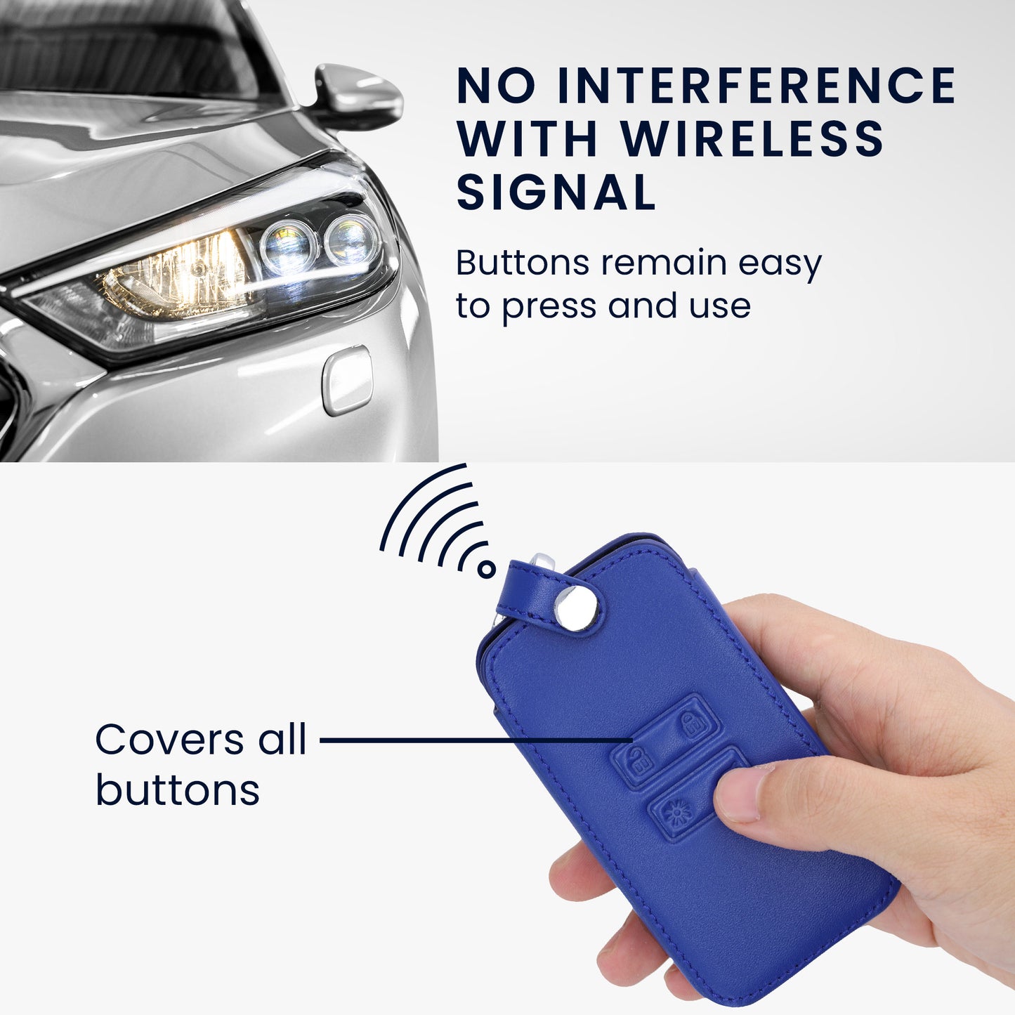 kwmobile Car Key Cover compatible with Renault 4-button Smart Key (Keyless Go only)