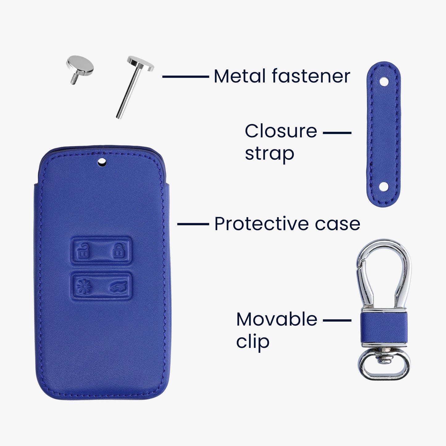 kwmobile Car Key Cover compatible with Renault 4-button Smart Key (Keyless Go only)